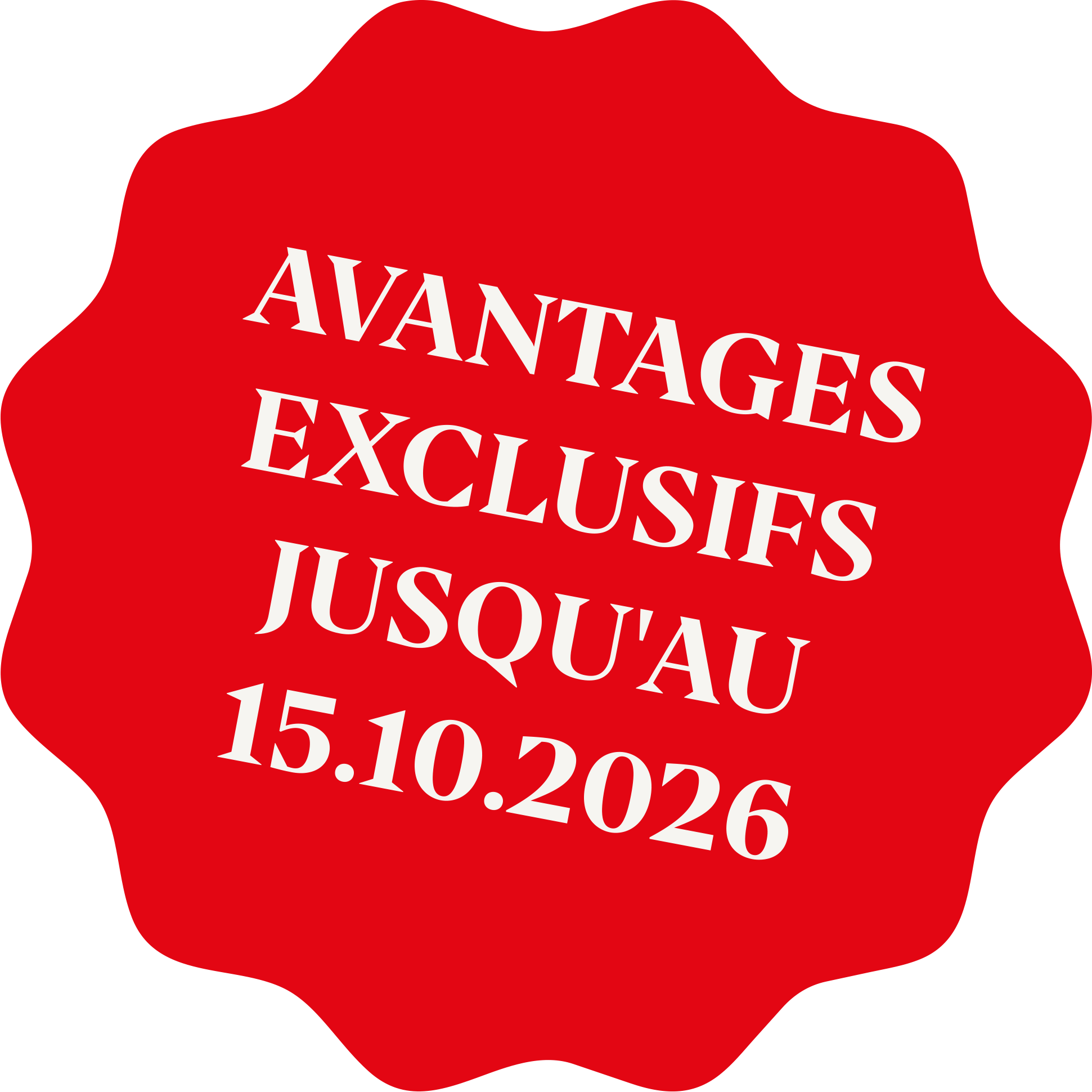 Avantages exclusifs jusqu’au 15.10.2026