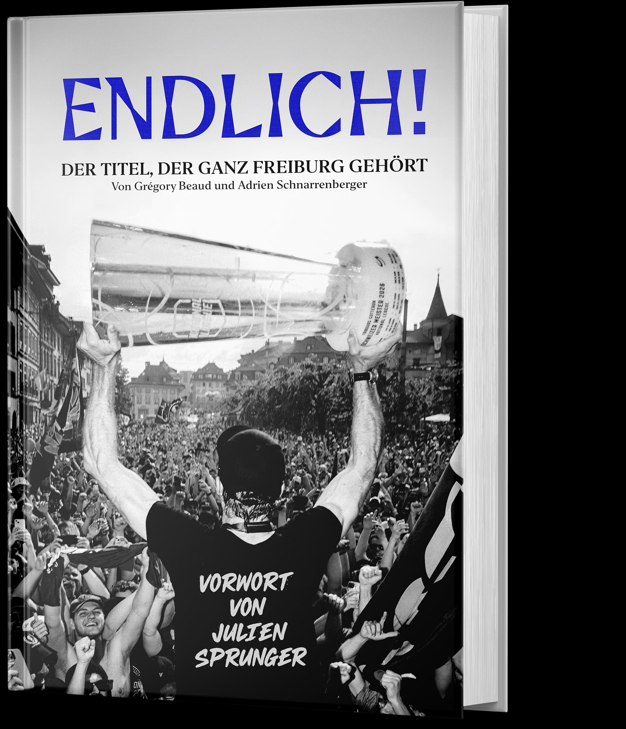 Cover des Buches ENDLICH!, die Geschichte des Fribourg-Gottéron-Titels